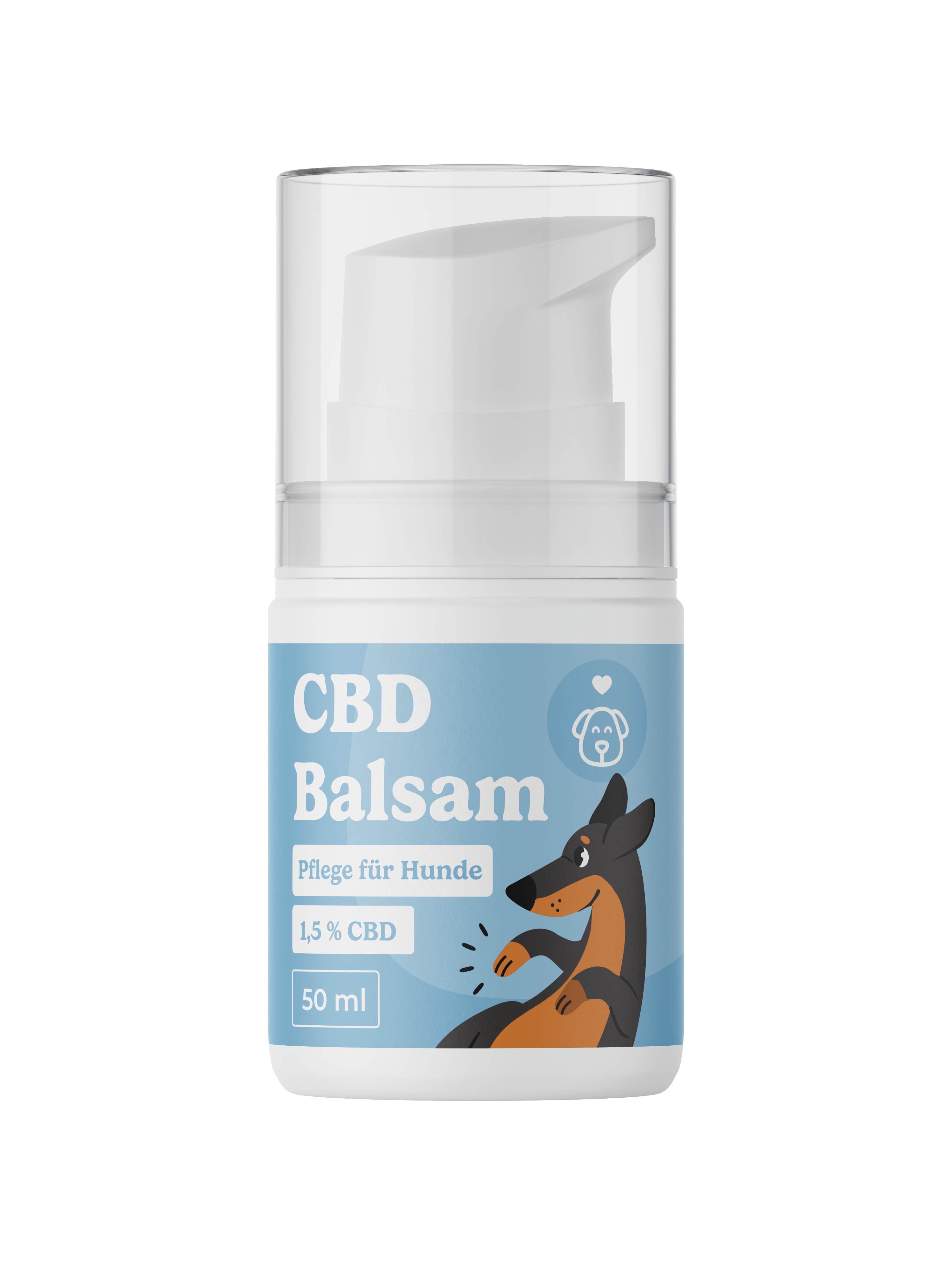 Eine Flasche Calitamex CBD Balsam für Hunde