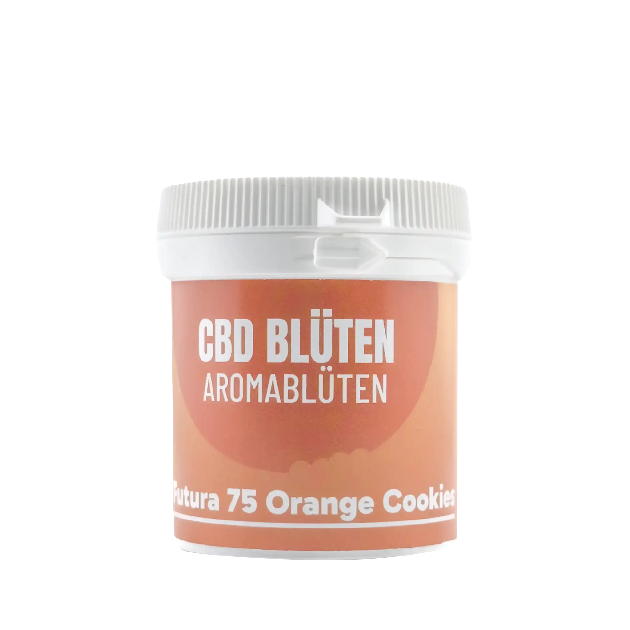 Eine Dose mit 2g CBD Aromablüten Orange Cookies