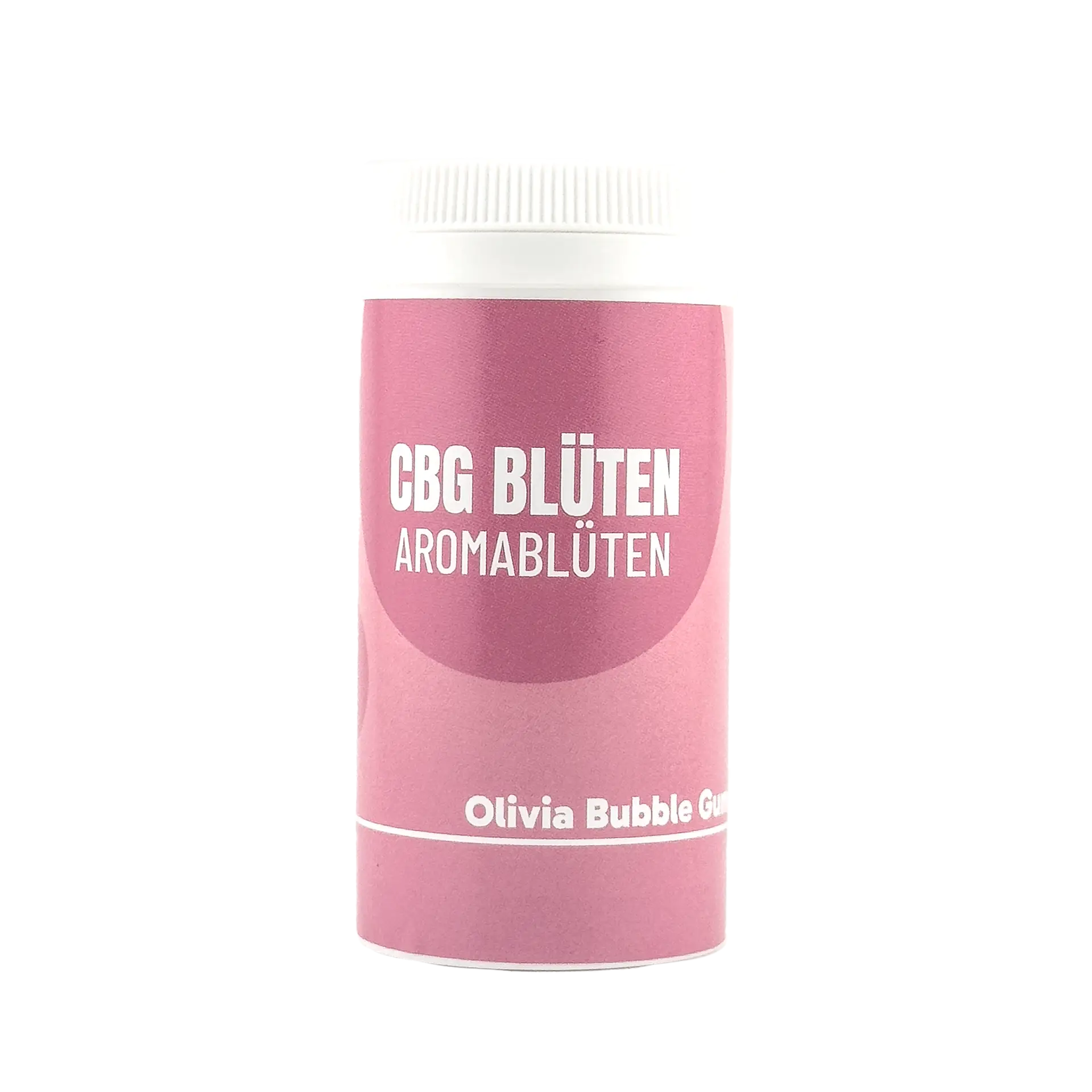 Eine Dose mit 5g CBG Aromablüten Olivia Bubblegum