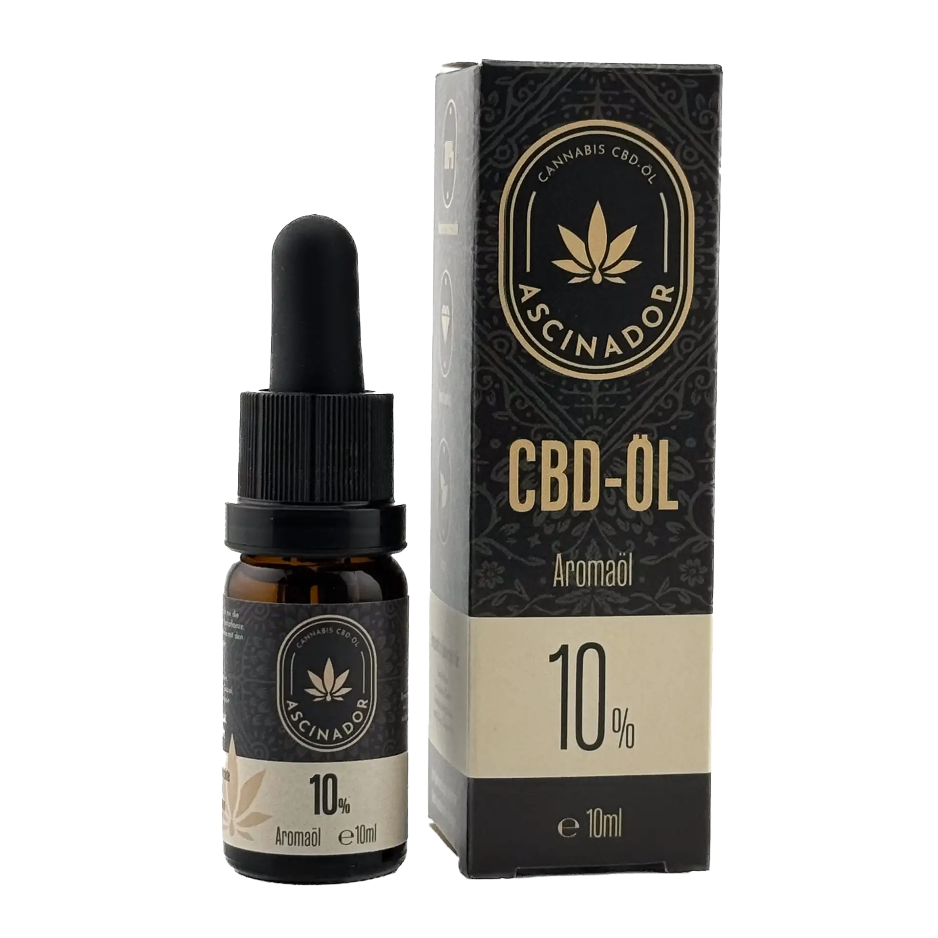 Eine Flasche ASCINADOR CBD-Öl 10%, 10ml, hochwertiges Aromaöl mit CBD